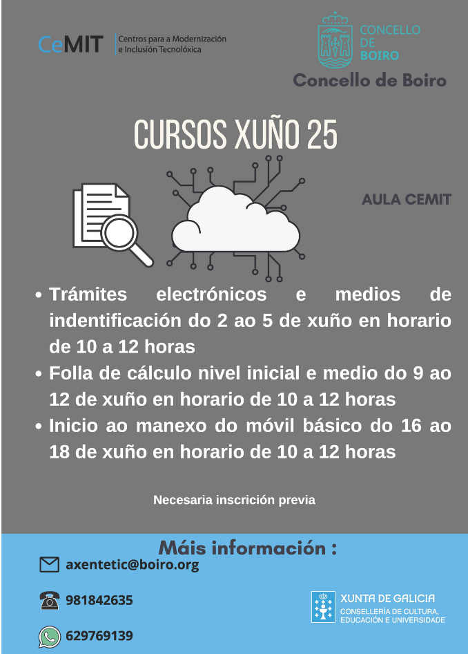 A Aula CeMIT do Concello de Boiro oferta novos cursos formativos para o ...