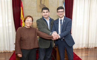 Pedro Blanco e Anxo Rei presentan o proxecto de mellora da N-550 ao paso por Padrón
