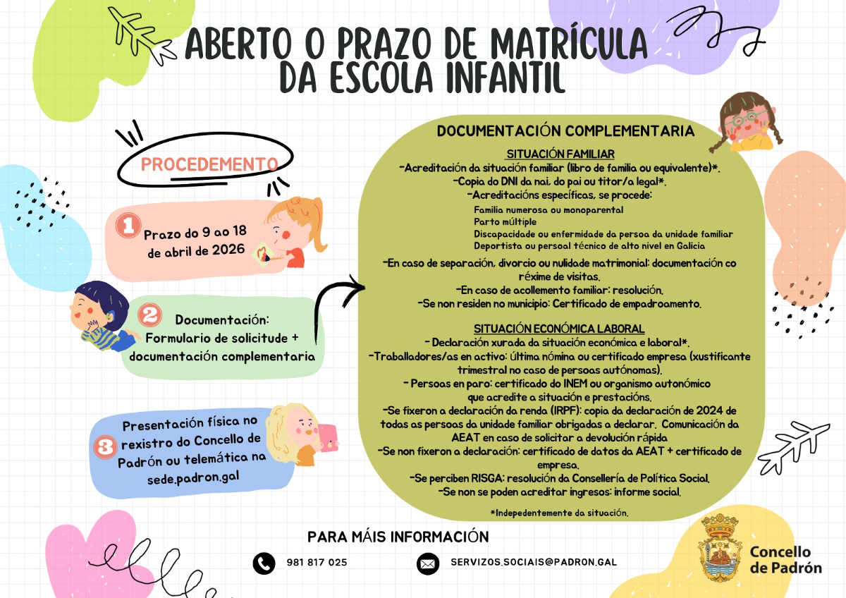O Concello de Padrón abre o prazo de reserva de praza na Escola ...