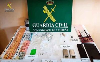 Sete detidos e tres puntos de venda de droga desmantelados no Barbanza na operación ZAGUANES II