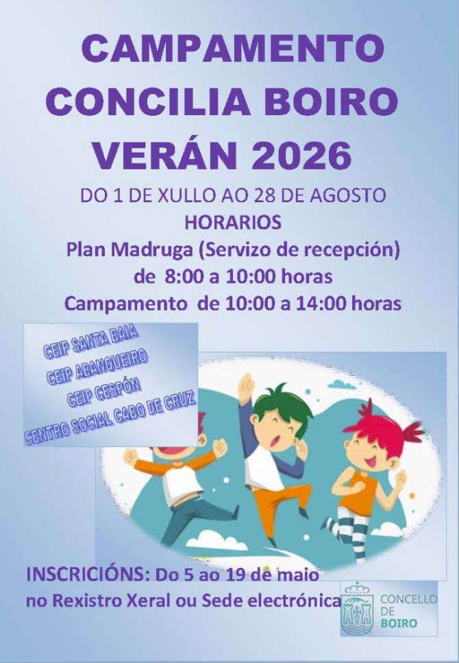O Concello de Boiro abre o prazo de preinscrición para o Campamento ...