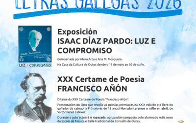 Outes entrega os premios do XXX Certame Francisco Añón de Poesía o domingo