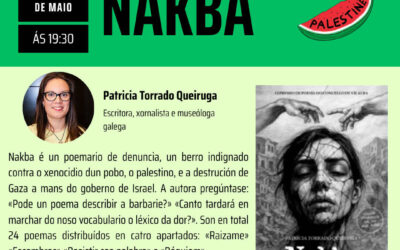 Patricia Torrado presenta na ULA Libraría Social de Outes o seu libro “Nakba”, este venres ás 19.30